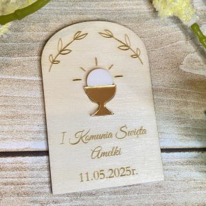 Magnes dla gości I Komunia Święta wzór kielich