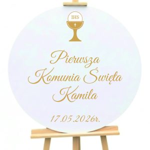 Tablica komunijna z imieniem wzór hostia